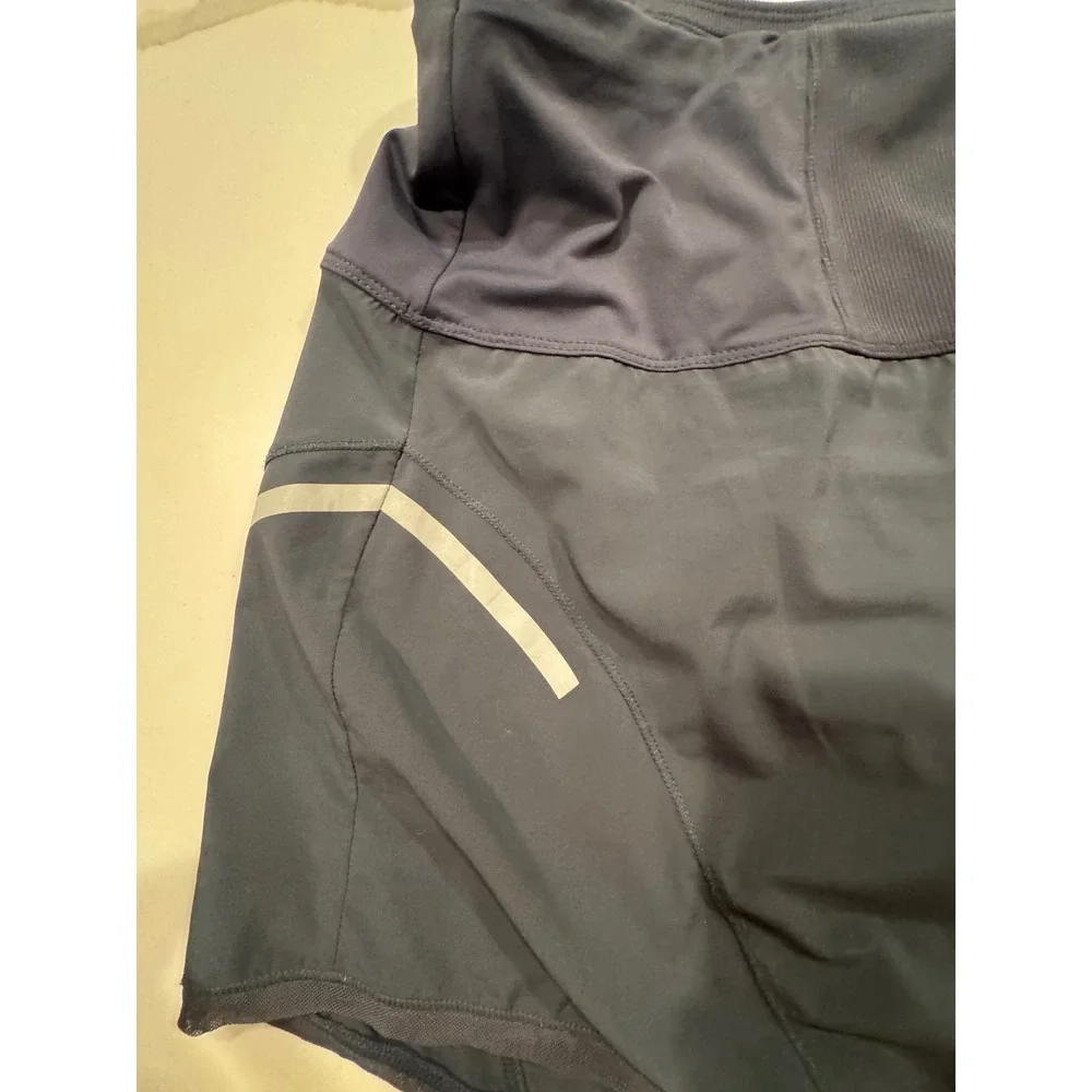 Lucky in Love Running Tennis Skort Charcoal Gray Reflective Back Pocket Skirt XL